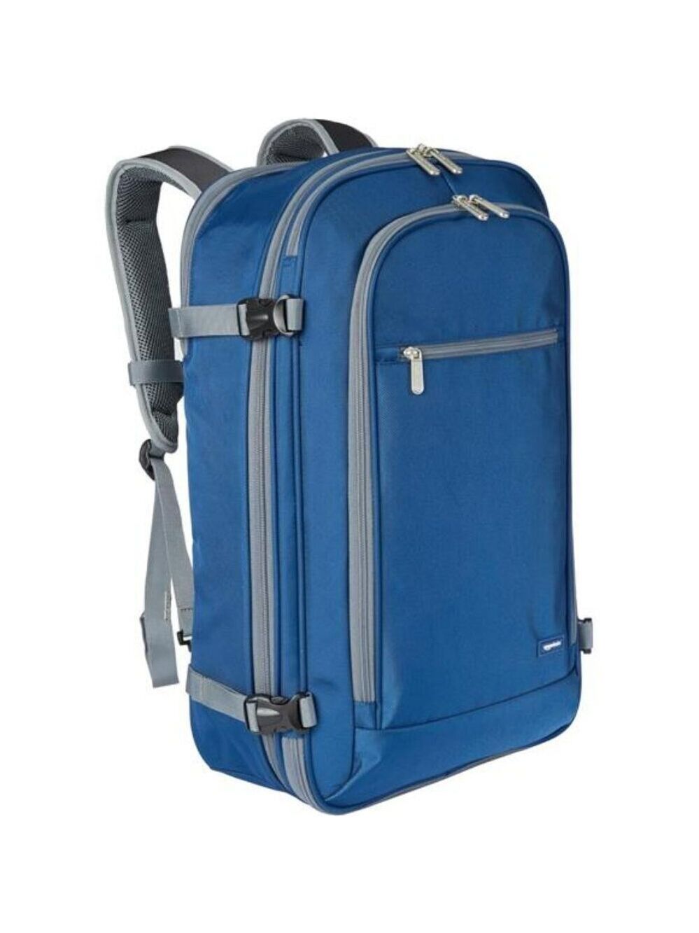 Travel Backpack Carry On Bag Expandable 40L Laptop Compartment Navy Durable